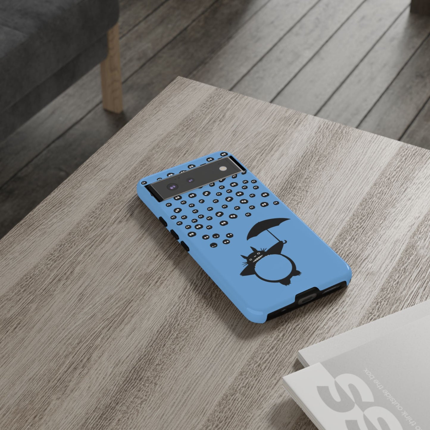Totoro Umbrella Phone Case – Studio Ghibli-Inspired Totoro Soot Sprite Design