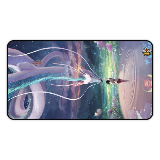 Ghibli-Inspired Desk Mat — Dreamy Haku & Chihiro Artwork