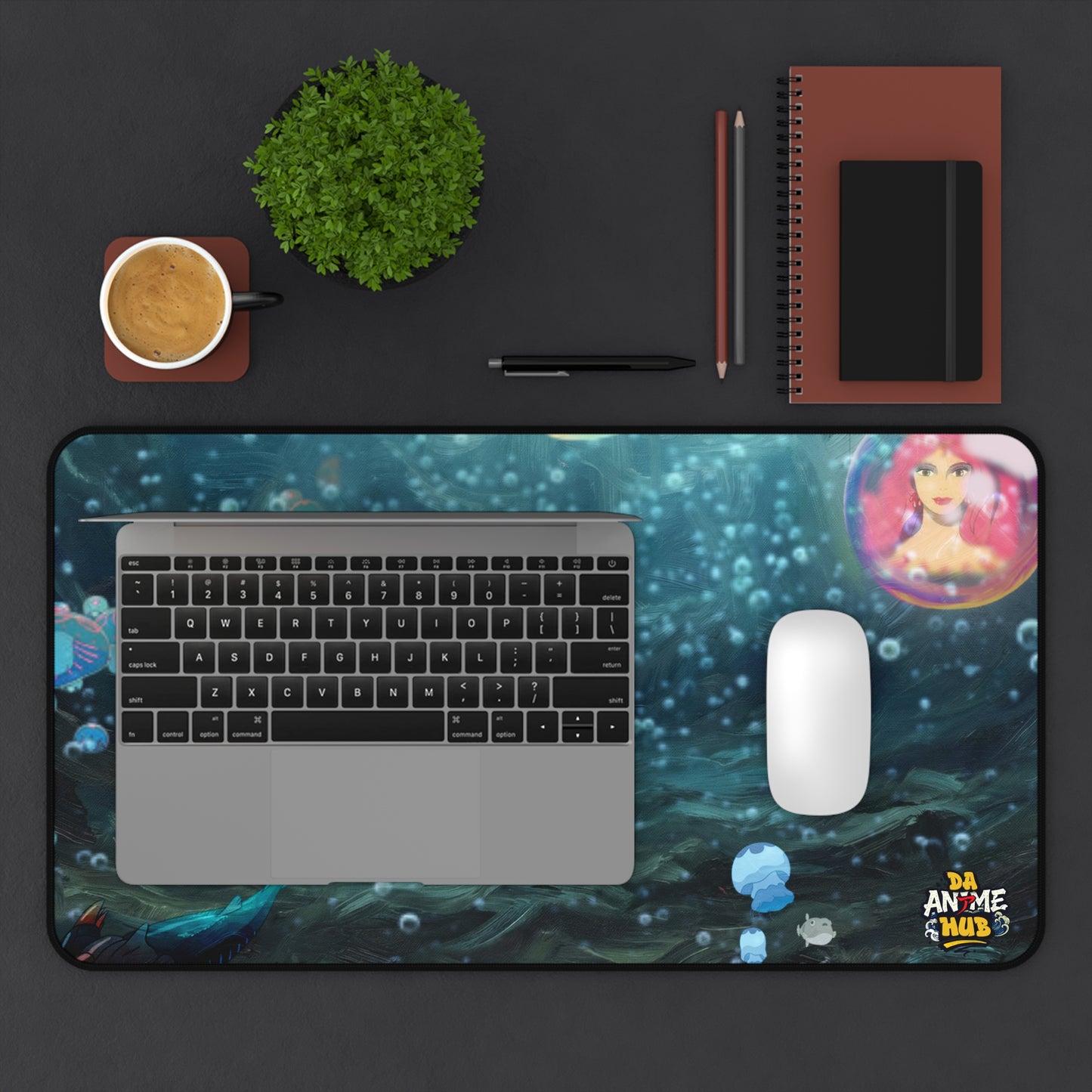 Ponyo-Inspired Deep Sea Exploration Desk Mat — Cute Studio Ghibli Style
