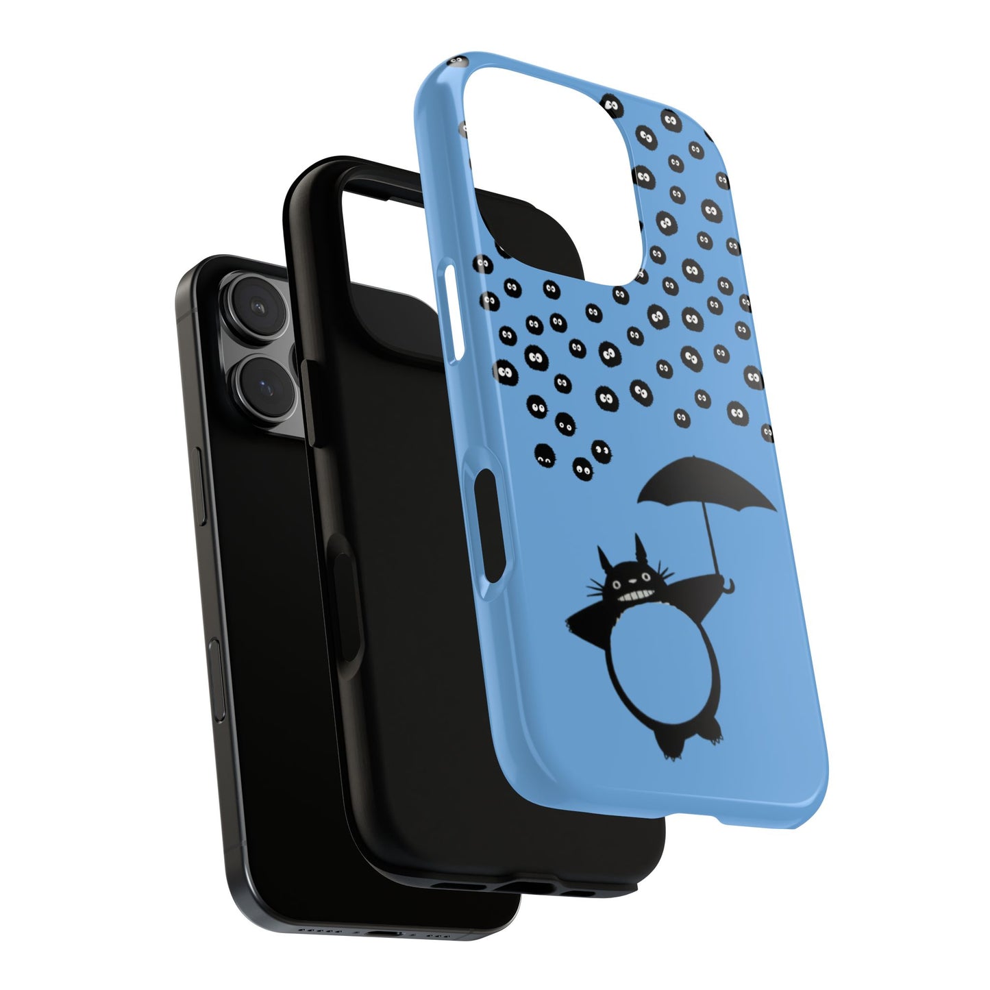 Totoro Umbrella Phone Case – Studio Ghibli-Inspired Totoro Soot Sprite Design