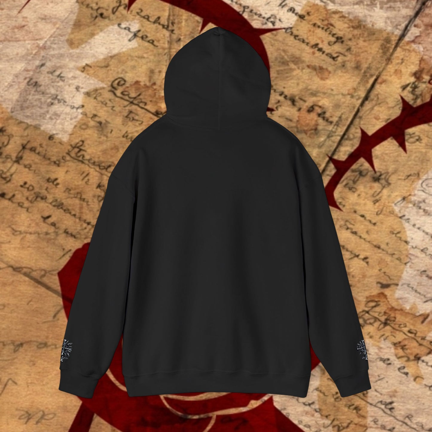 Trinity Blood Gothic Cross Hoodie — Roses & Dark Vampire Aesthetic