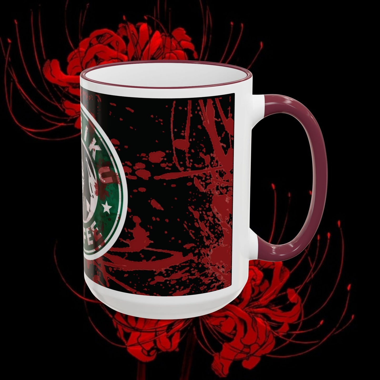 Tokyo Ghoul Inspired Accent Rim & Handle Mug — Anime Coffee Cup (11oz/15oz)