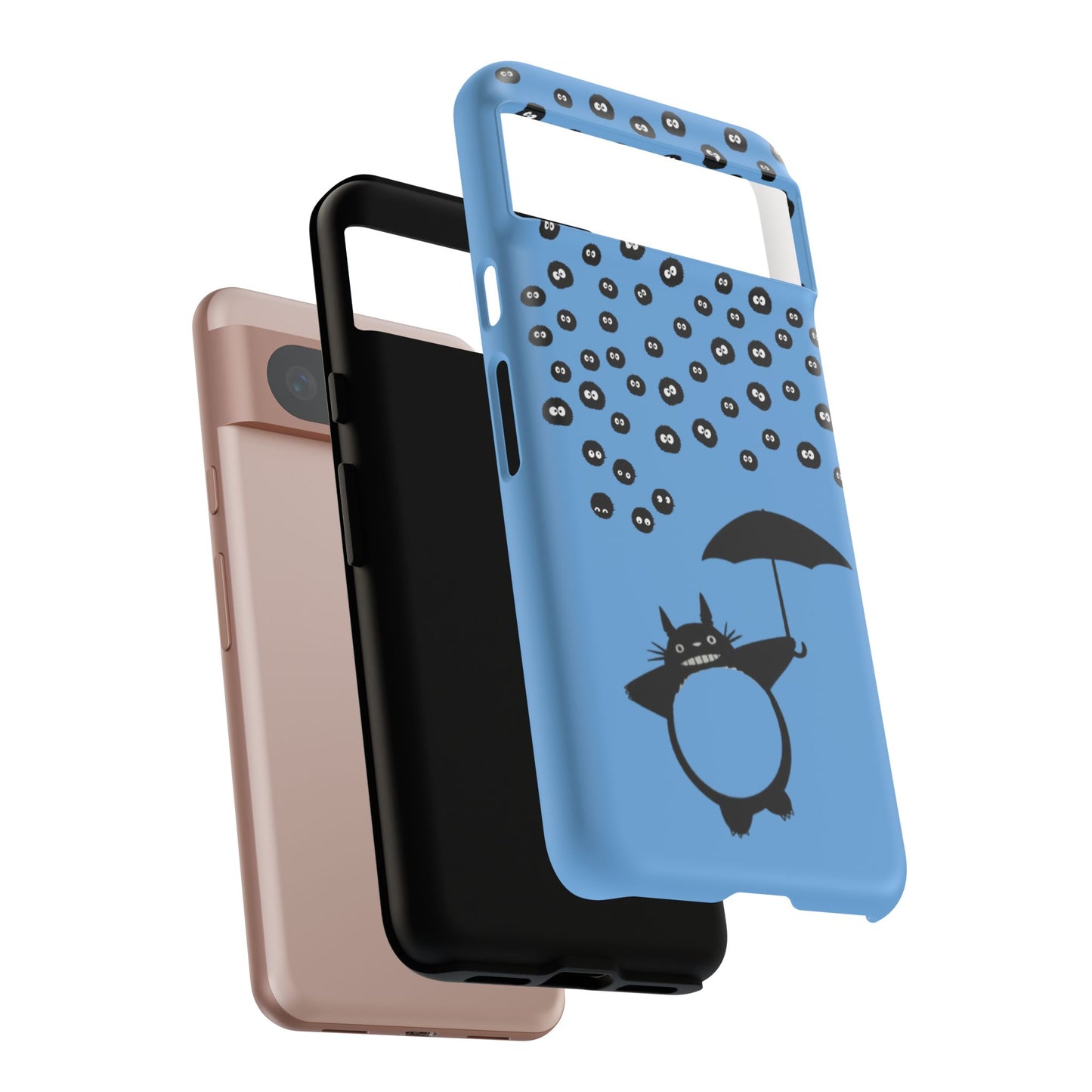 Totoro Umbrella Phone Case – Studio Ghibli-Inspired Totoro Soot Sprite Design