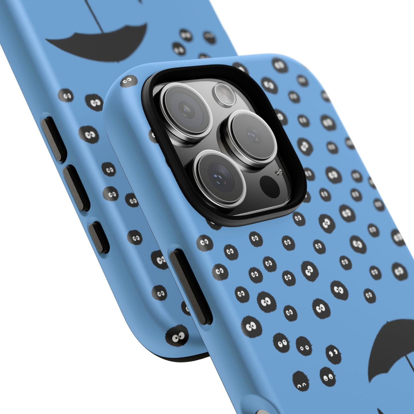 Totoro Umbrella Phone Case – Studio Ghibli-Inspired Totoro Soot Sprite Design