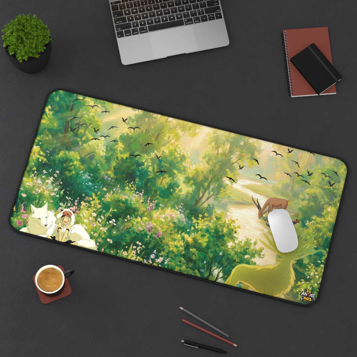 Forest of Life Desk Mat — Joyful Peace Princess Mononoke-Inspired