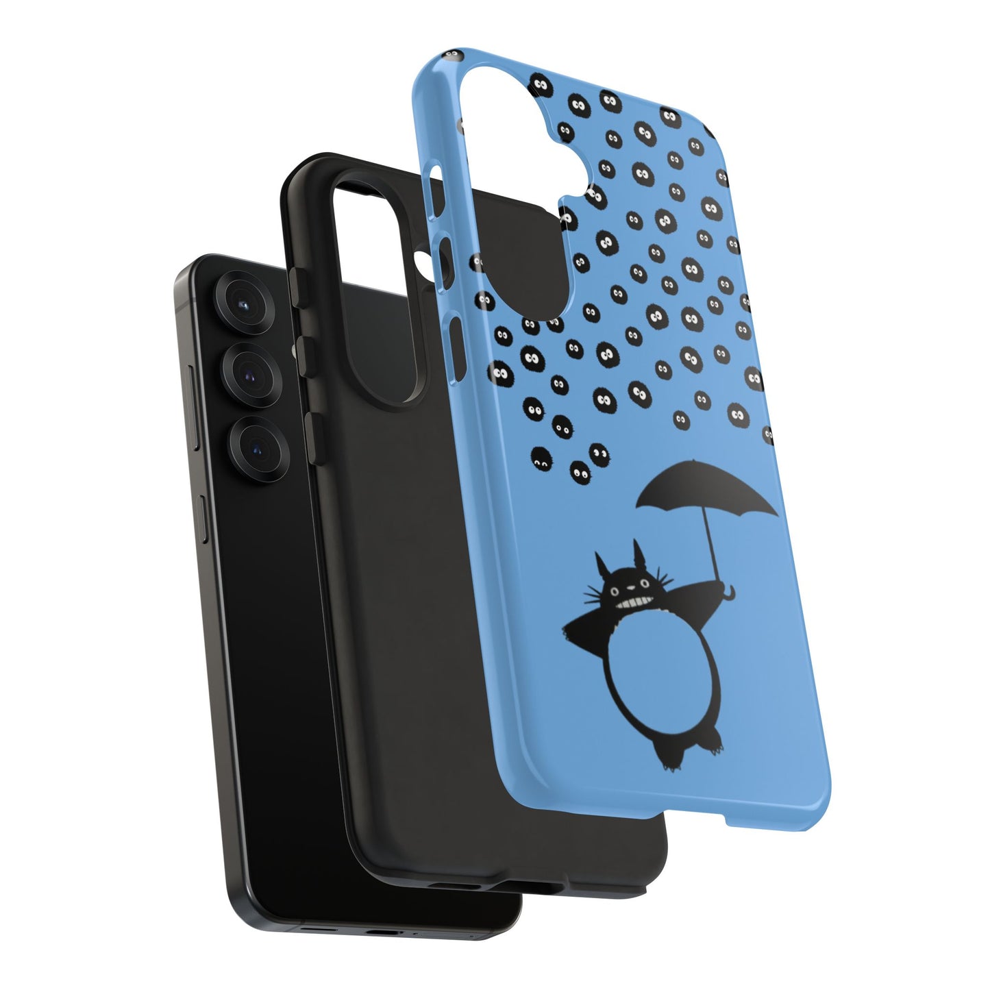 Totoro Umbrella Phone Case – Studio Ghibli-Inspired Totoro Soot Sprite Design