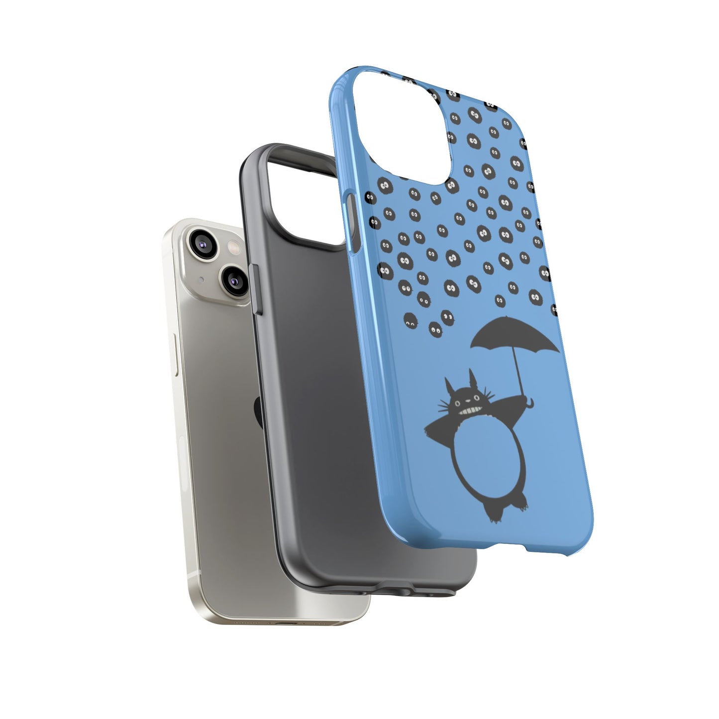 Totoro Umbrella Phone Case – Studio Ghibli-Inspired Totoro Soot Sprite Design