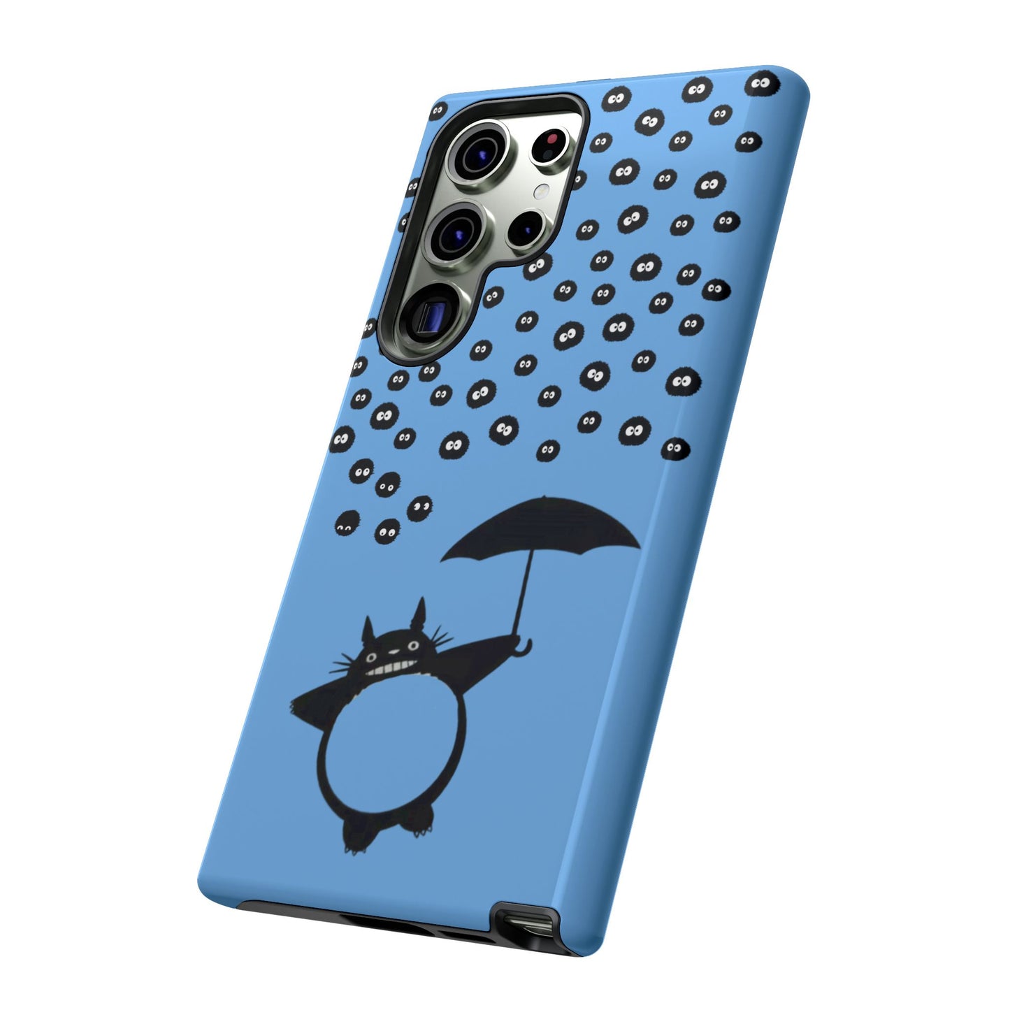 Totoro Umbrella Phone Case – Studio Ghibli-Inspired Totoro Soot Sprite Design