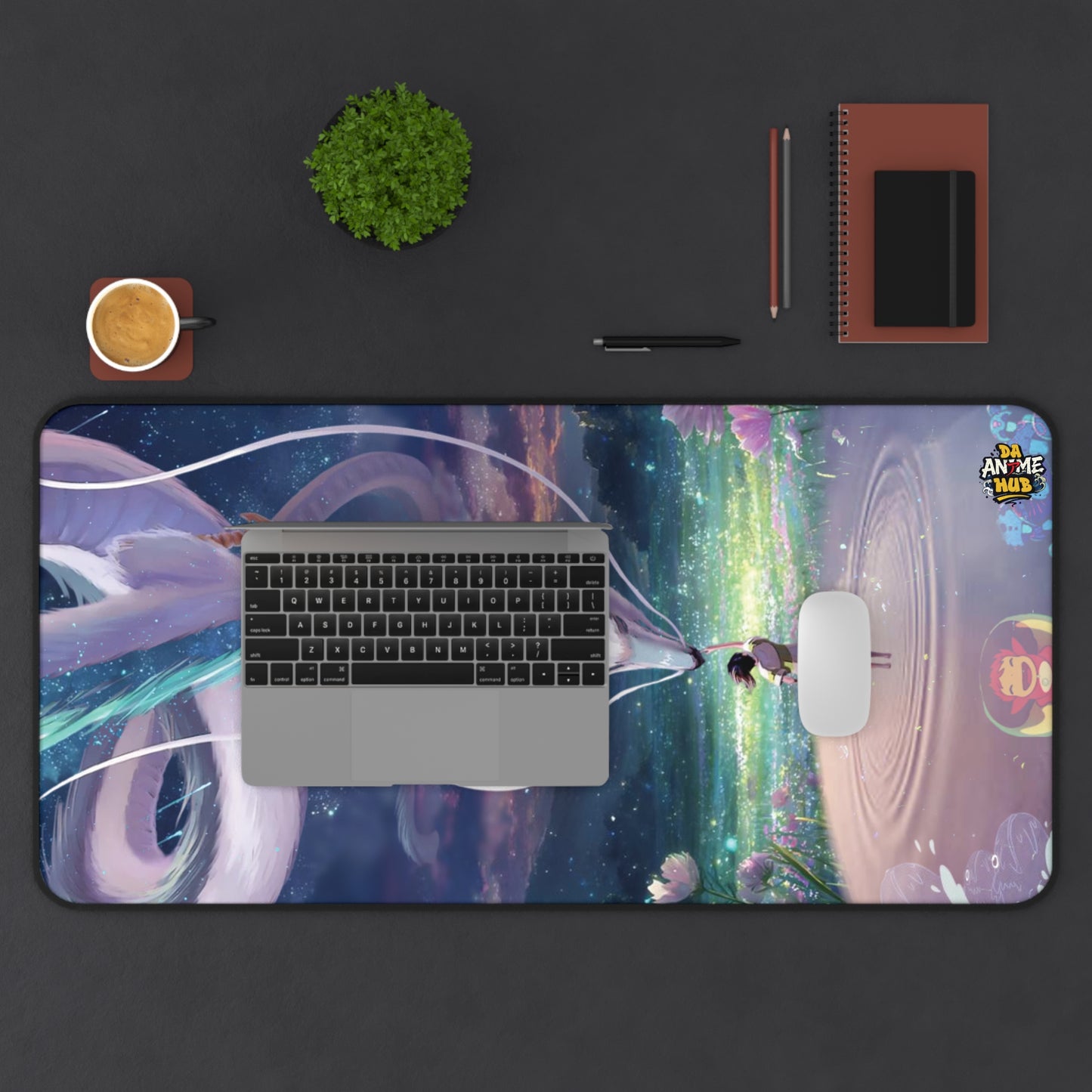 Ghibli-Inspired Desk Mat — Dreamy Haku & Chihiro Artwork
