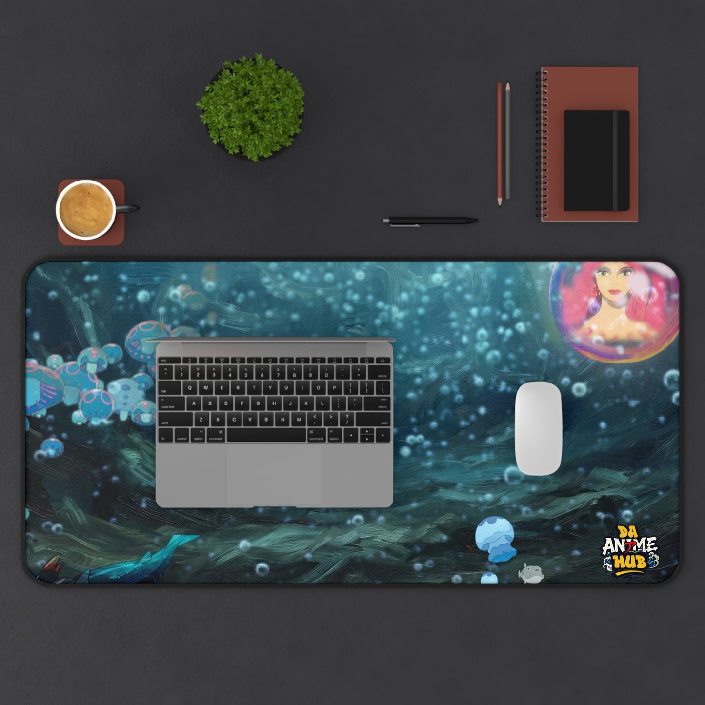 Ponyo-Inspired Deep Sea Exploration Desk Mat — Cute Studio Ghibli Style