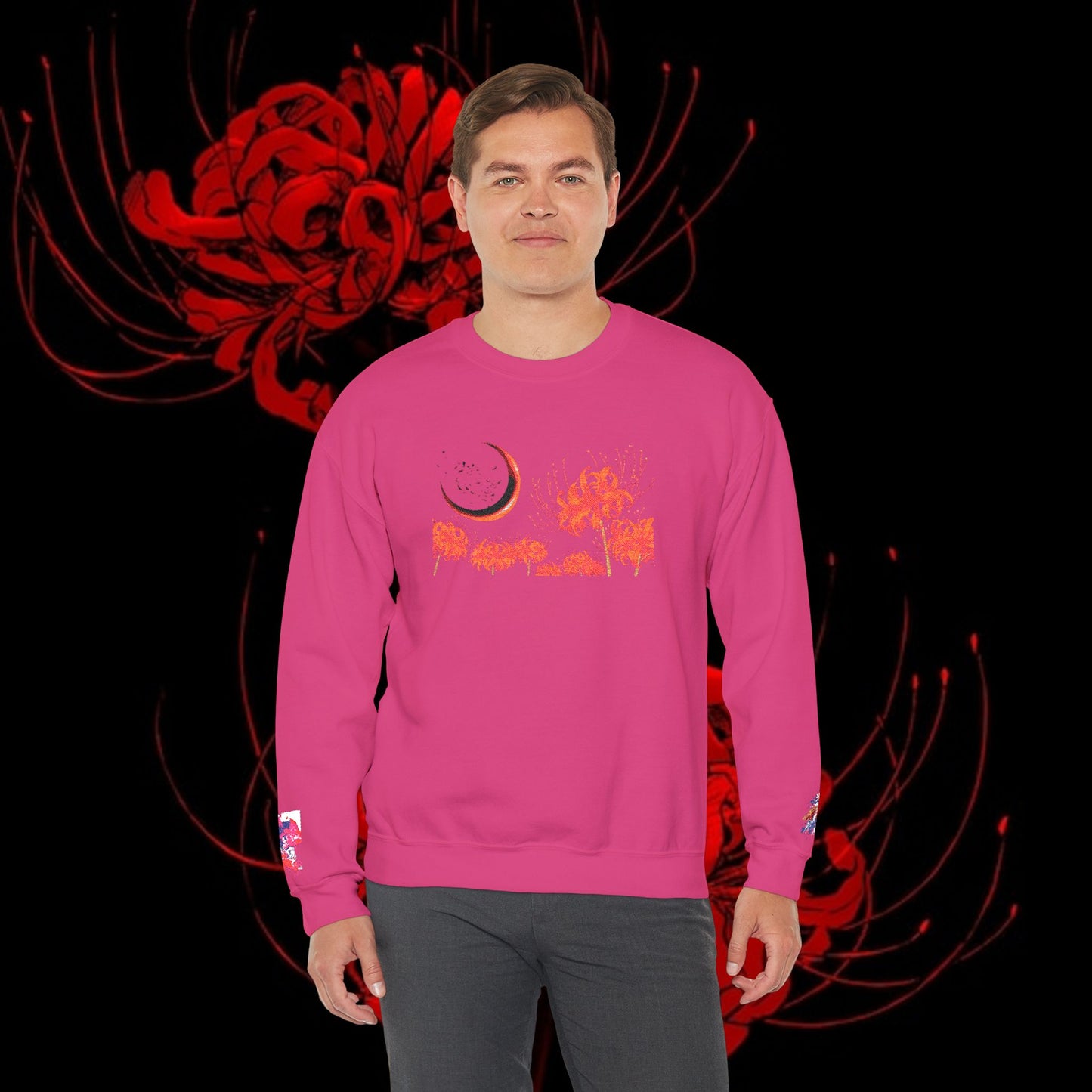Tokyo Ghoul-Inspired Spider Lily Sweatshirt — Rize & Touka Anime Crewneck
