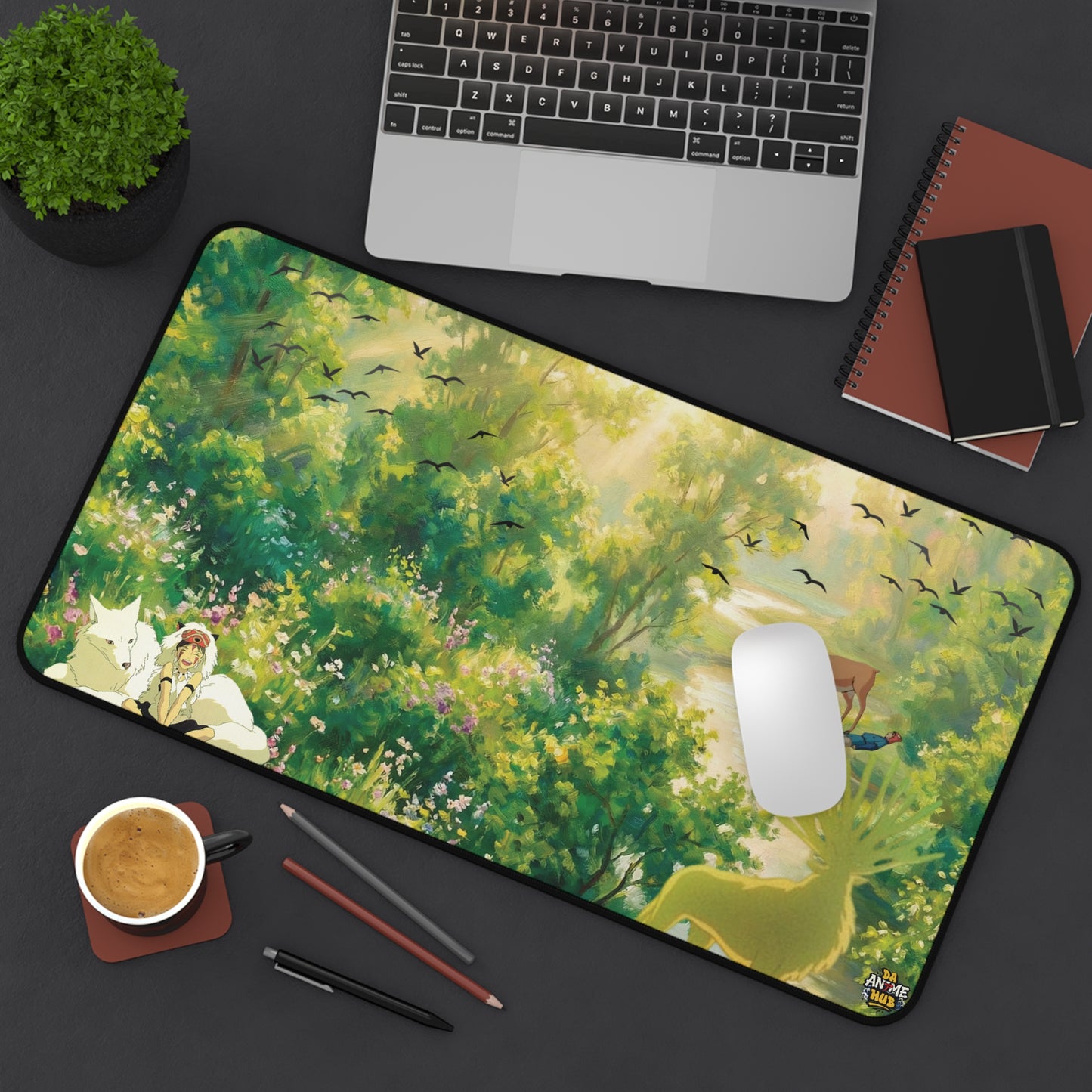 Forest of Life Desk Mat — Joyful Peace Princess Mononoke-Inspired