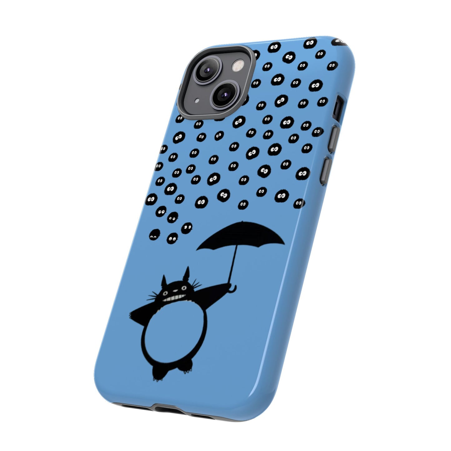 Totoro Umbrella Phone Case – Studio Ghibli-Inspired Totoro Soot Sprite Design