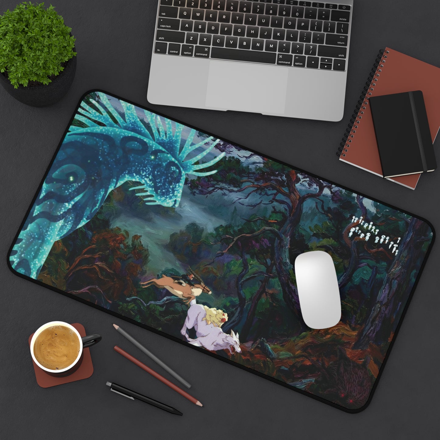 Dark Ominous Forest Desk Mat — Princess Mononoke ‘Bringer of Death’ Mouse Pad