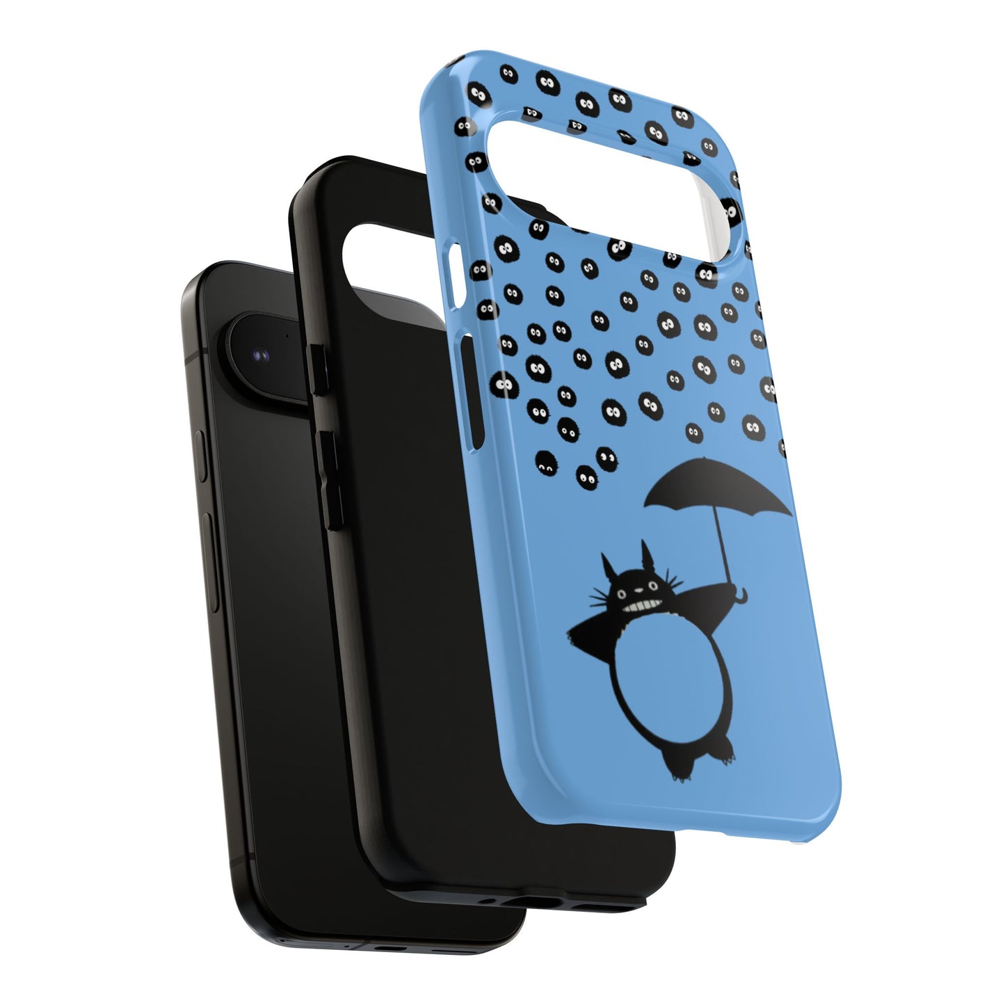 Totoro Umbrella Phone Case – Studio Ghibli-Inspired Totoro Soot Sprite Design
