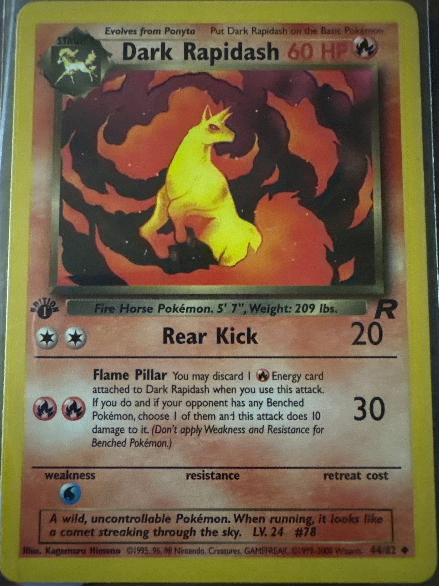 Vintage T.R. Drk Rapidash 1st ED.