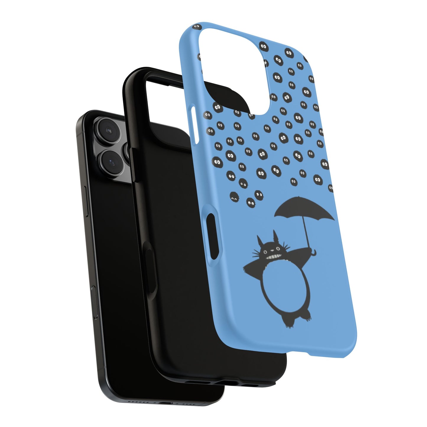 Totoro Umbrella Phone Case – Studio Ghibli-Inspired Totoro Soot Sprite Design