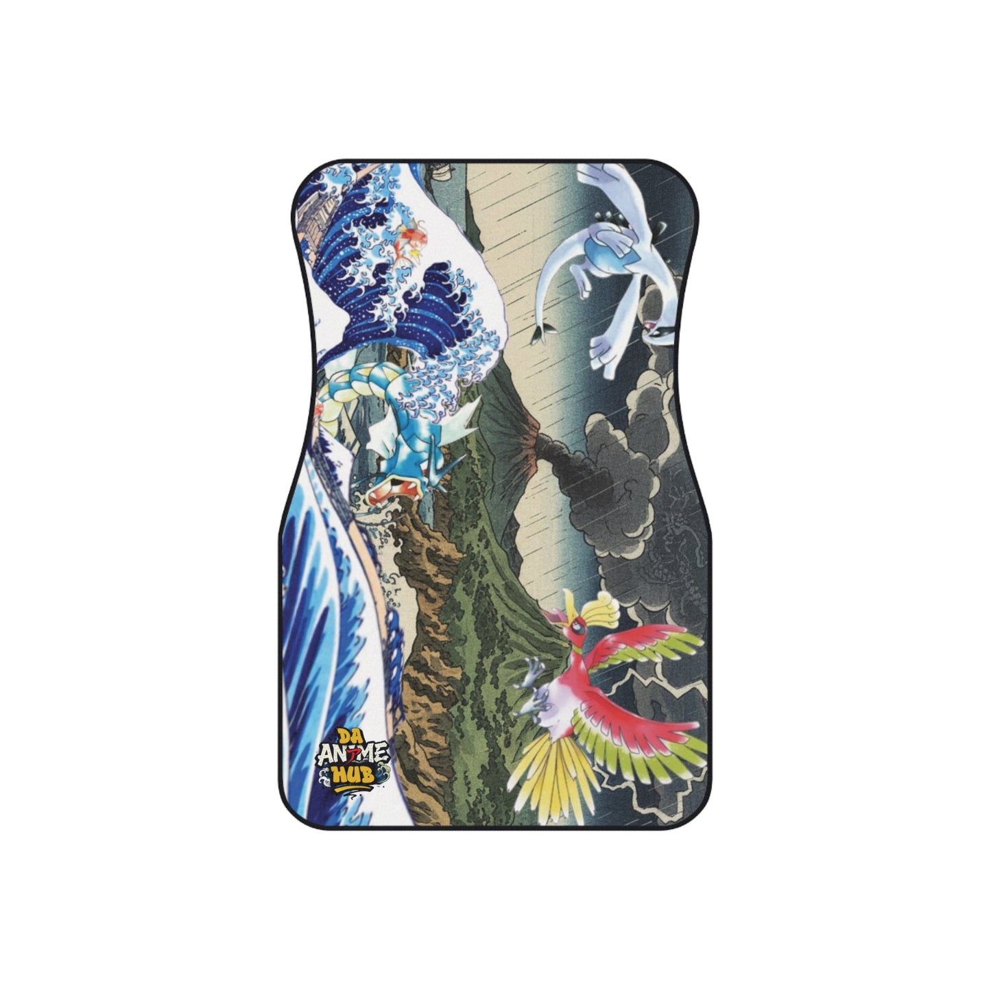 Japanese Wave & Legendary Birds Car Floor Mats (Set of 4)