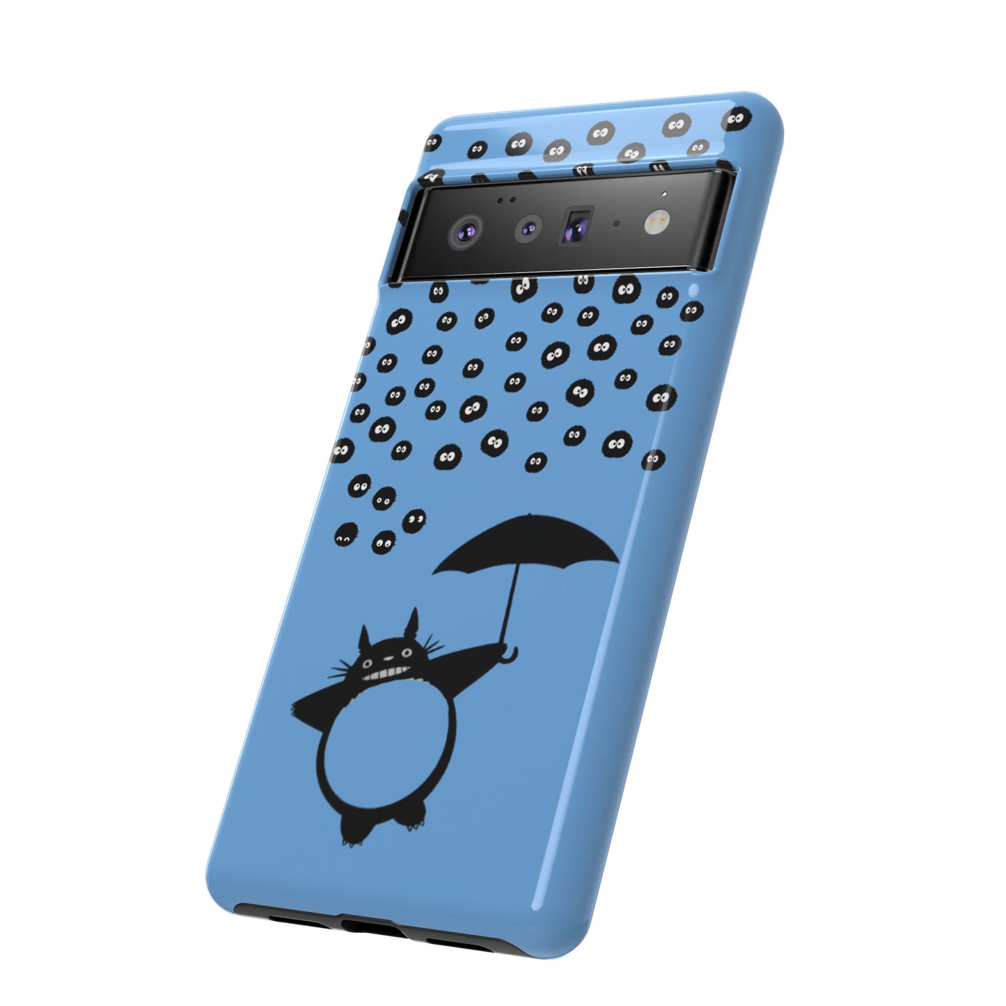 Totoro Umbrella Phone Case – Studio Ghibli-Inspired Totoro Soot Sprite Design