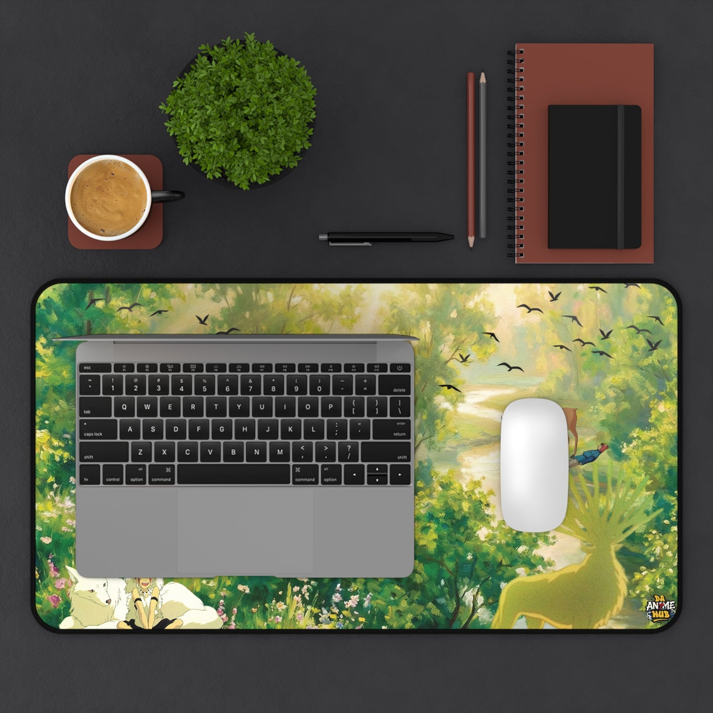 Forest of Life Desk Mat — Joyful Peace Princess Mononoke-Inspired