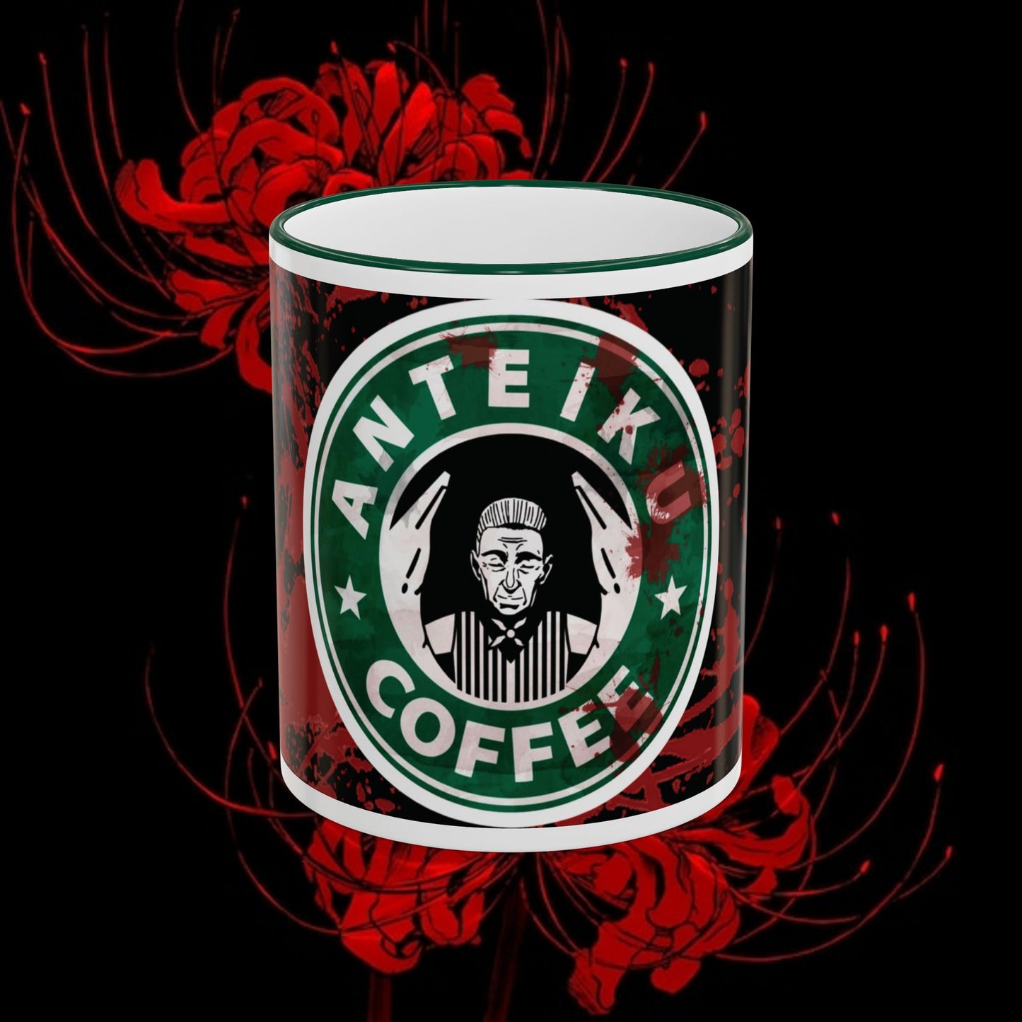 Tokyo Ghoul Inspired Accent Rim & Handle Mug — Anime Coffee Cup (11oz/15oz)