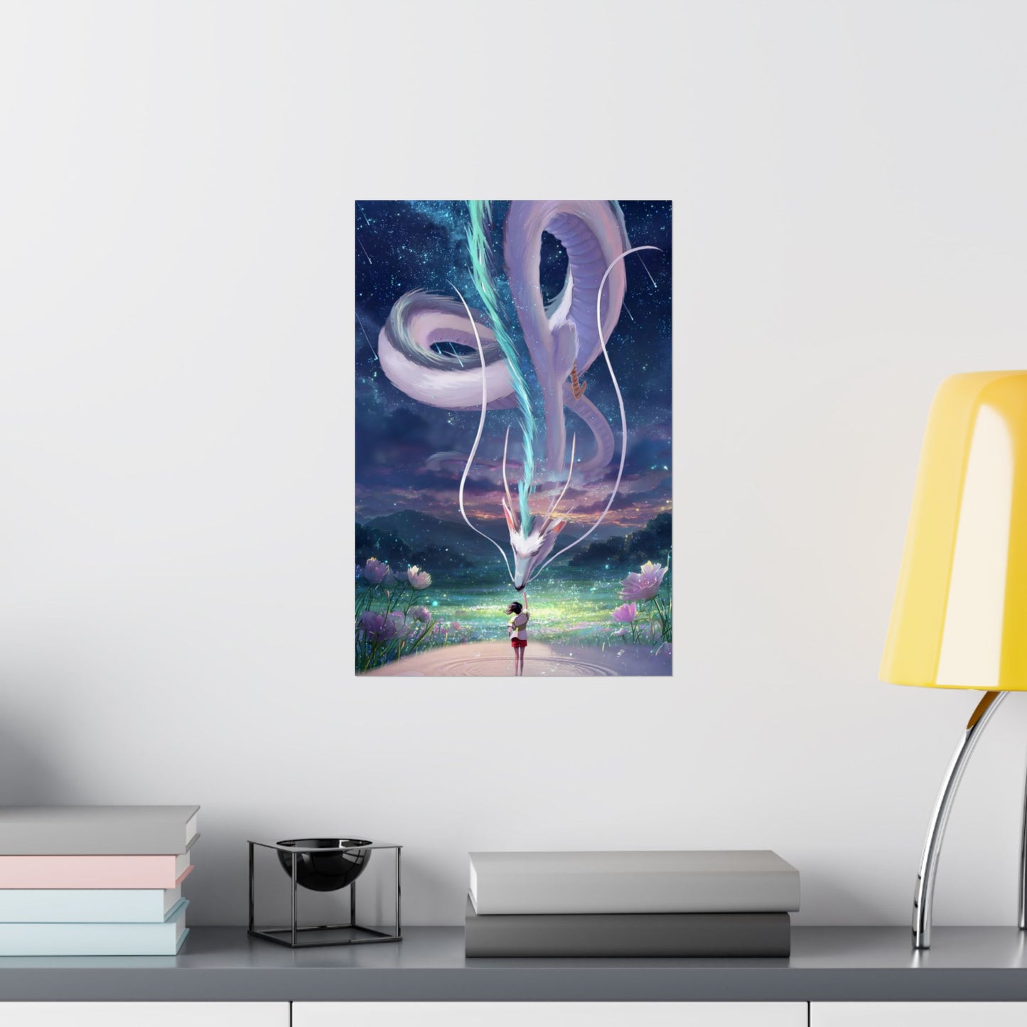 Matte Vertical Poster — Water Spirit Dragon Encounter Wall Art