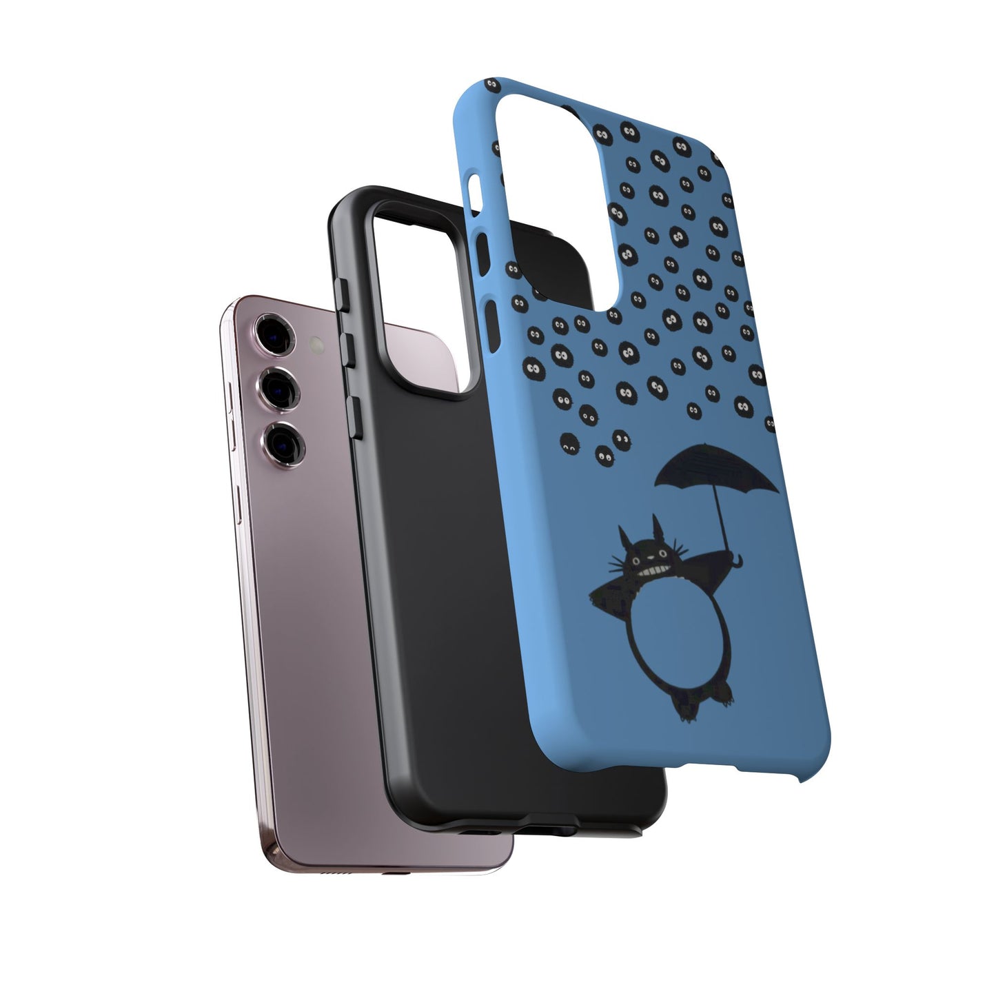 Totoro Umbrella Phone Case – Studio Ghibli-Inspired Totoro Soot Sprite Design