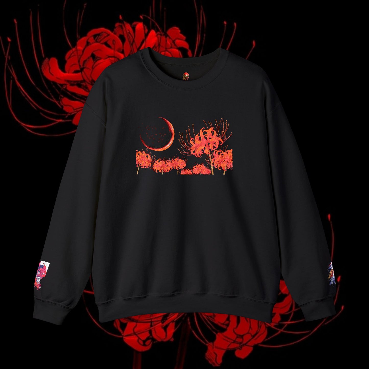 Tokyo Ghoul-Inspired Spider Lily Sweatshirt — Rize & Touka Anime Crewneck
