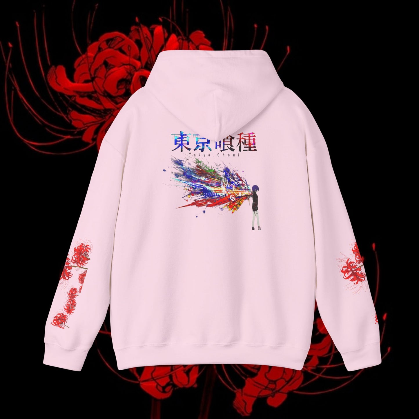 Kaneki's Duality Hoodie — Rize & Touka Red Spider Lily Sweatshirt