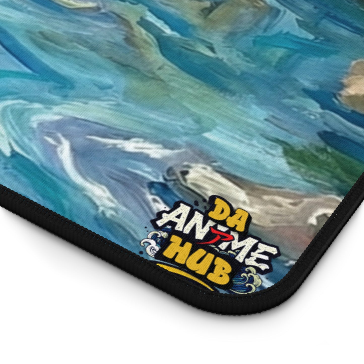 Studio Ghibli–Inspired Haku & Chihiro Floral Garden Desk Mat — Water Spirit Memories