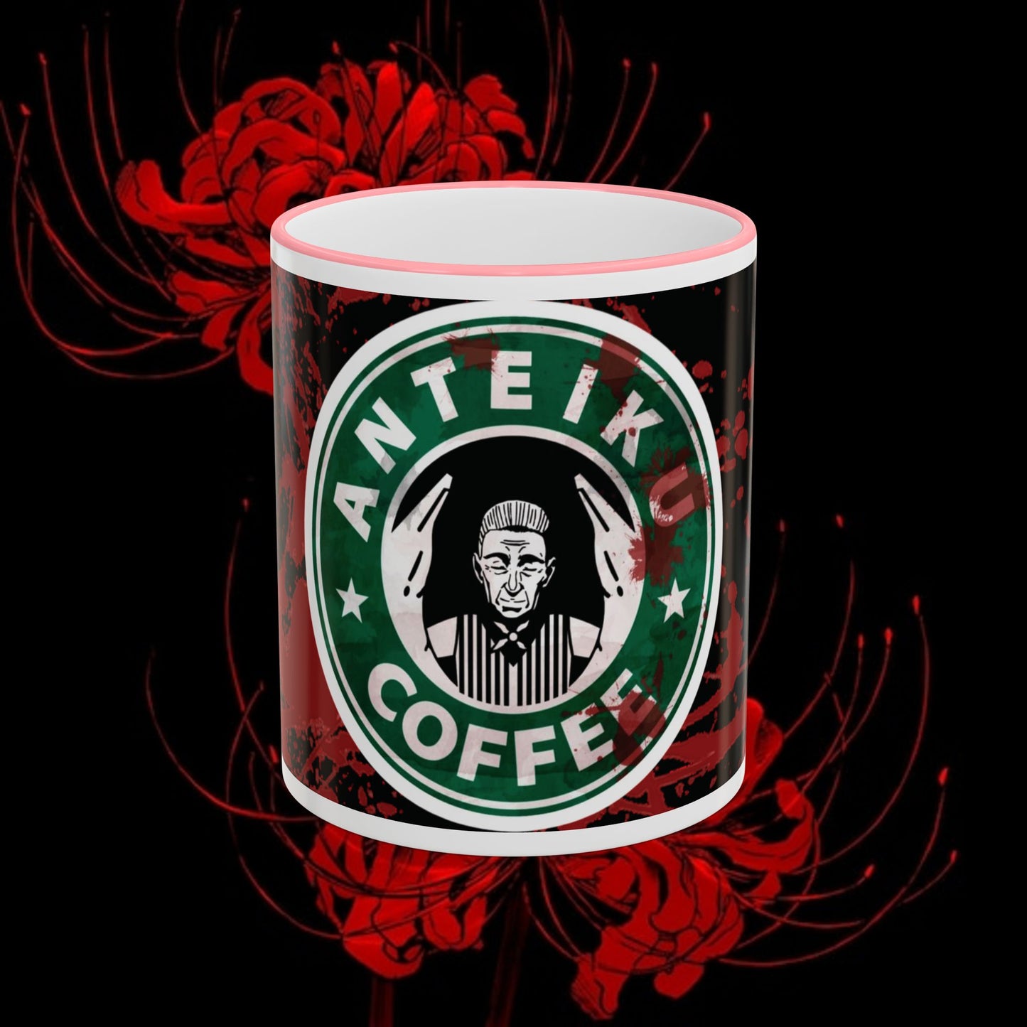 Tokyo Ghoul Inspired Accent Rim & Handle Mug — Anime Coffee Cup (11oz/15oz)
