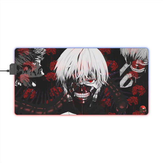 Kaneki Tokyo Ghoul LED Gaming Mouse Pad — Anime Gaming Desk Mat