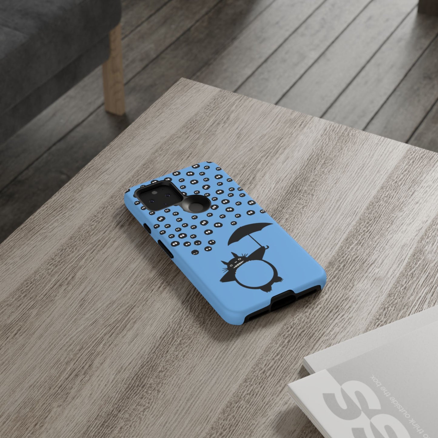 Totoro Umbrella Phone Case – Studio Ghibli-Inspired Totoro Soot Sprite Design