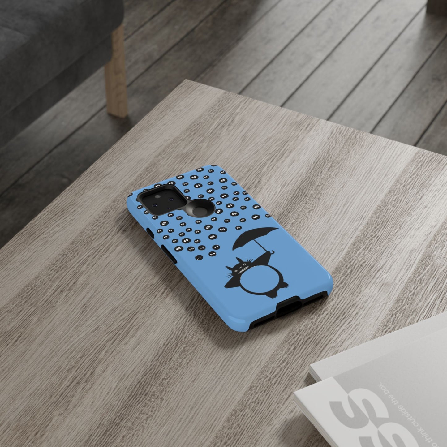 Totoro Umbrella Phone Case – Studio Ghibli-Inspired Totoro Soot Sprite Design