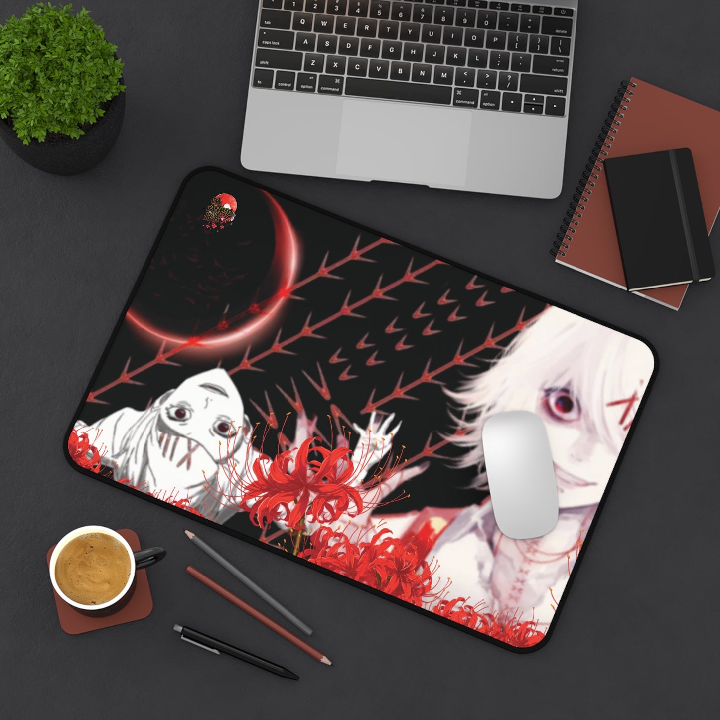 Tokyo Ghoul Juuzou Stitched Design Desk Mat — Red Spider Lily