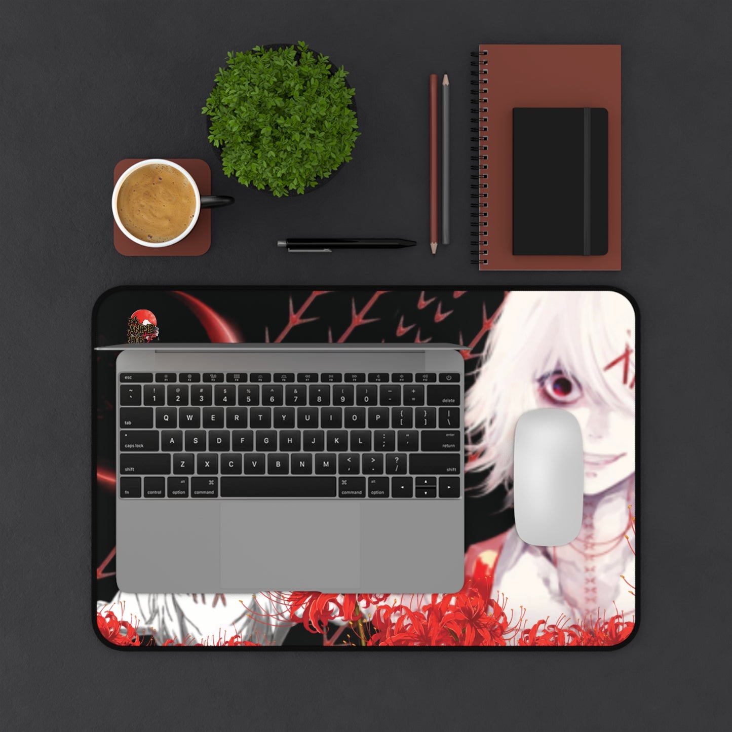Tokyo Ghoul Juuzou Stitched Design Desk Mat — Red Spider Lily