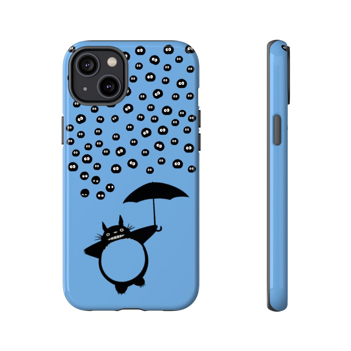 Totoro Umbrella Phone Case – Studio Ghibli-Inspired Totoro Soot Sprite Design