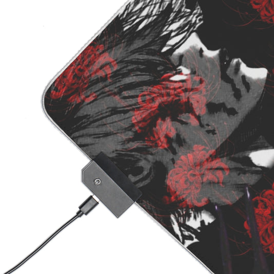 Kaneki Tokyo Ghoul LED Gaming Mouse Pad — Anime Gaming Desk Mat