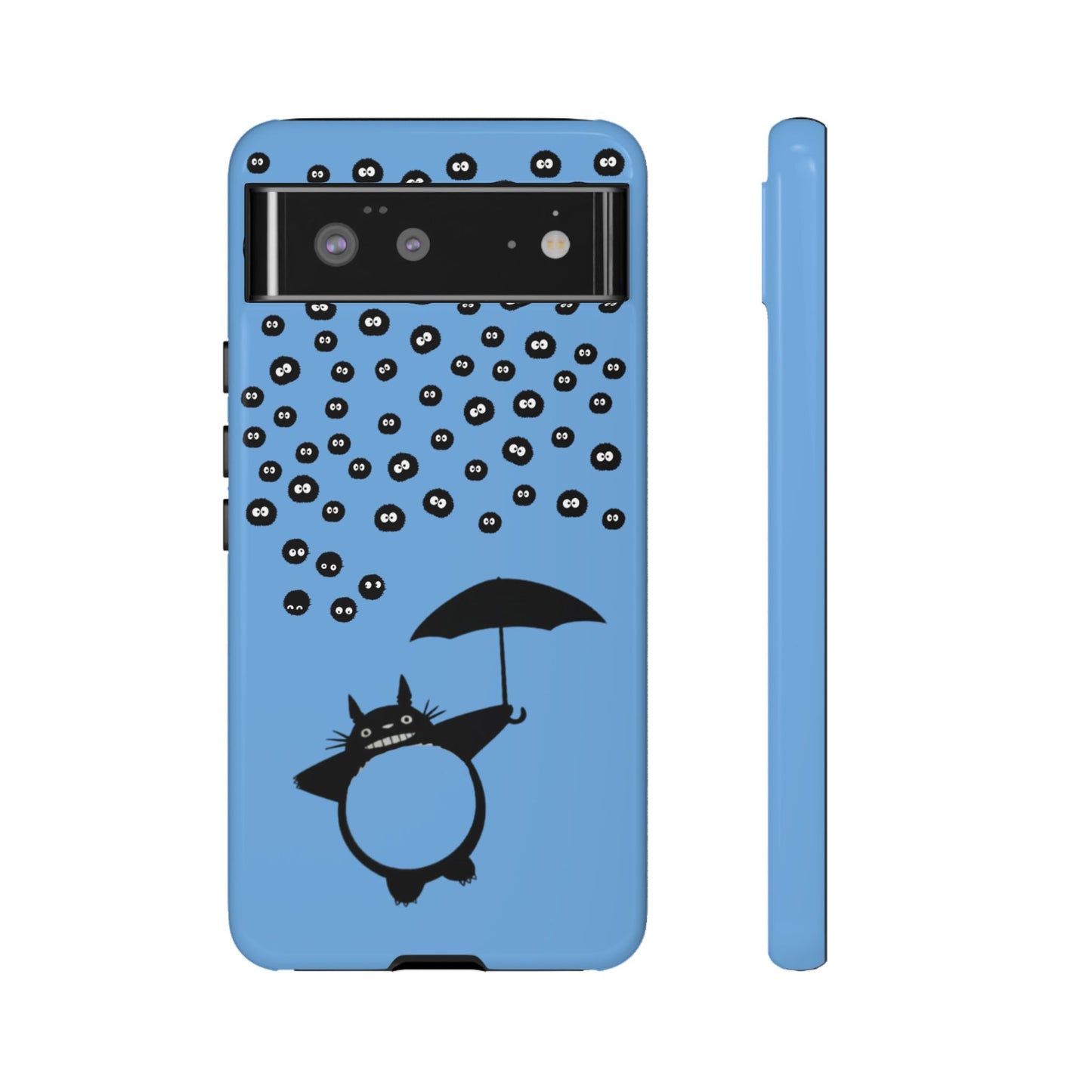 Totoro Umbrella Phone Case – Studio Ghibli-Inspired Totoro Soot Sprite Design