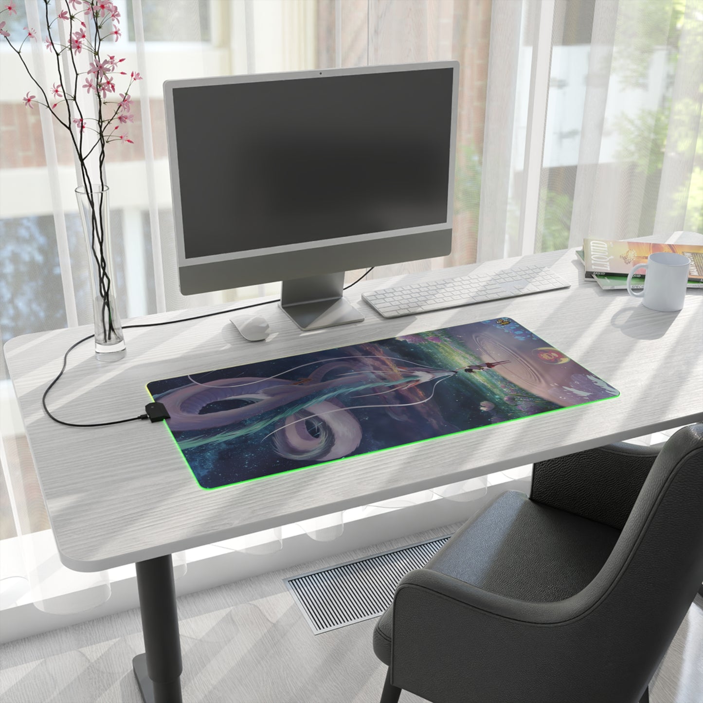 Ghibli-Inspired Dreamscape LED Gaming Mouse Pad