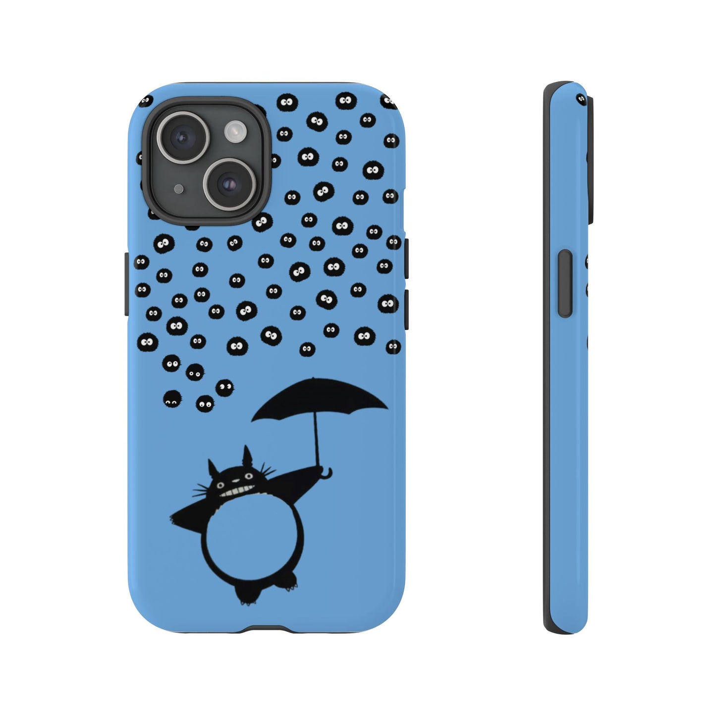 Totoro Umbrella Phone Case – Studio Ghibli-Inspired Totoro Soot Sprite Design