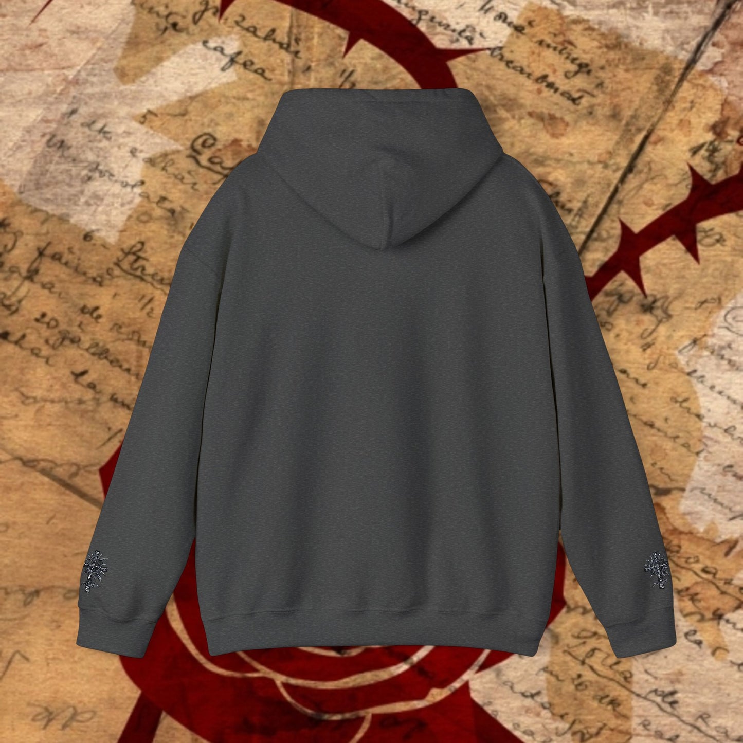 Trinity Blood Gothic Cross Hoodie — Roses & Dark Vampire Aesthetic
