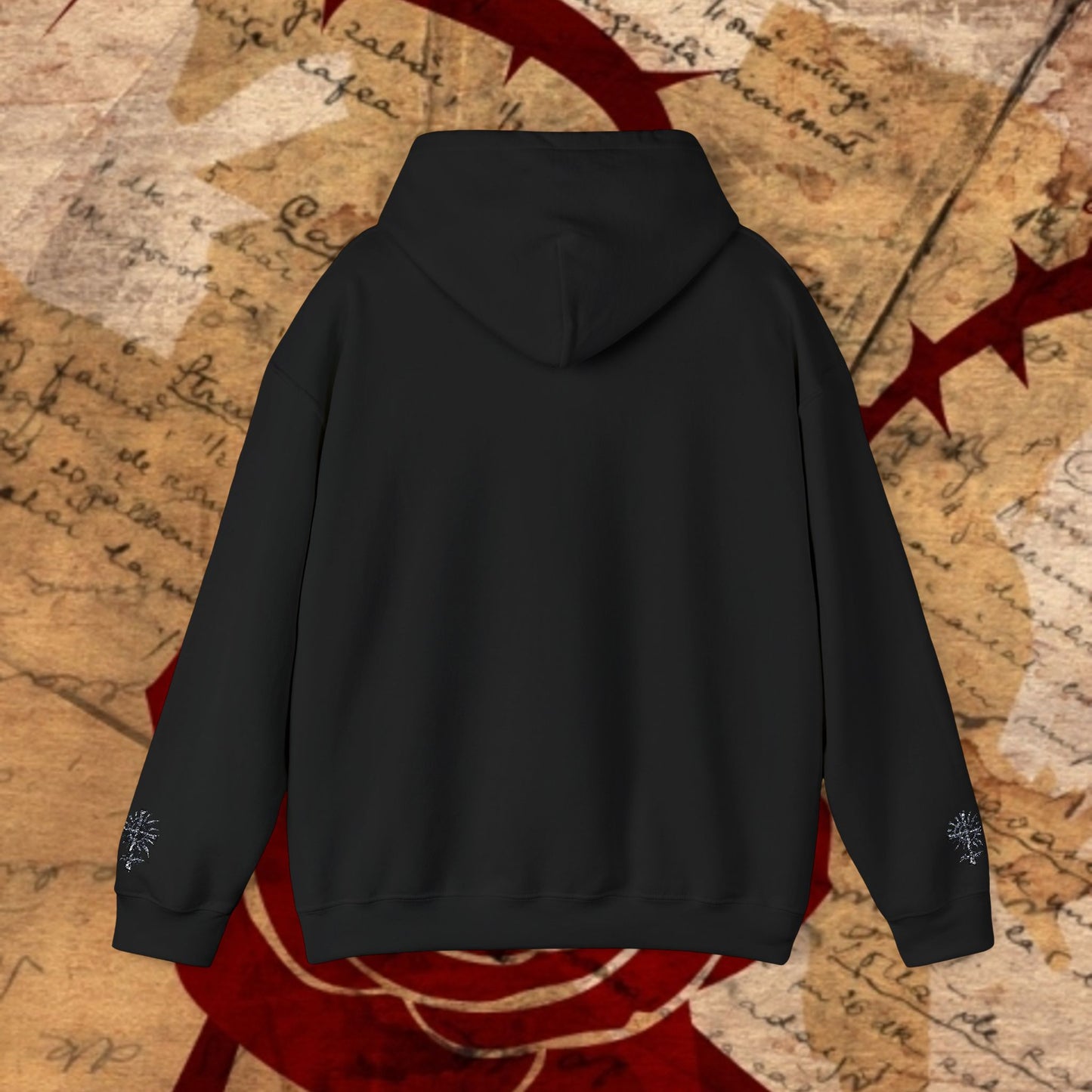 Trinity Blood Gothic Cross Hoodie — Roses & Dark Vampire Aesthetic