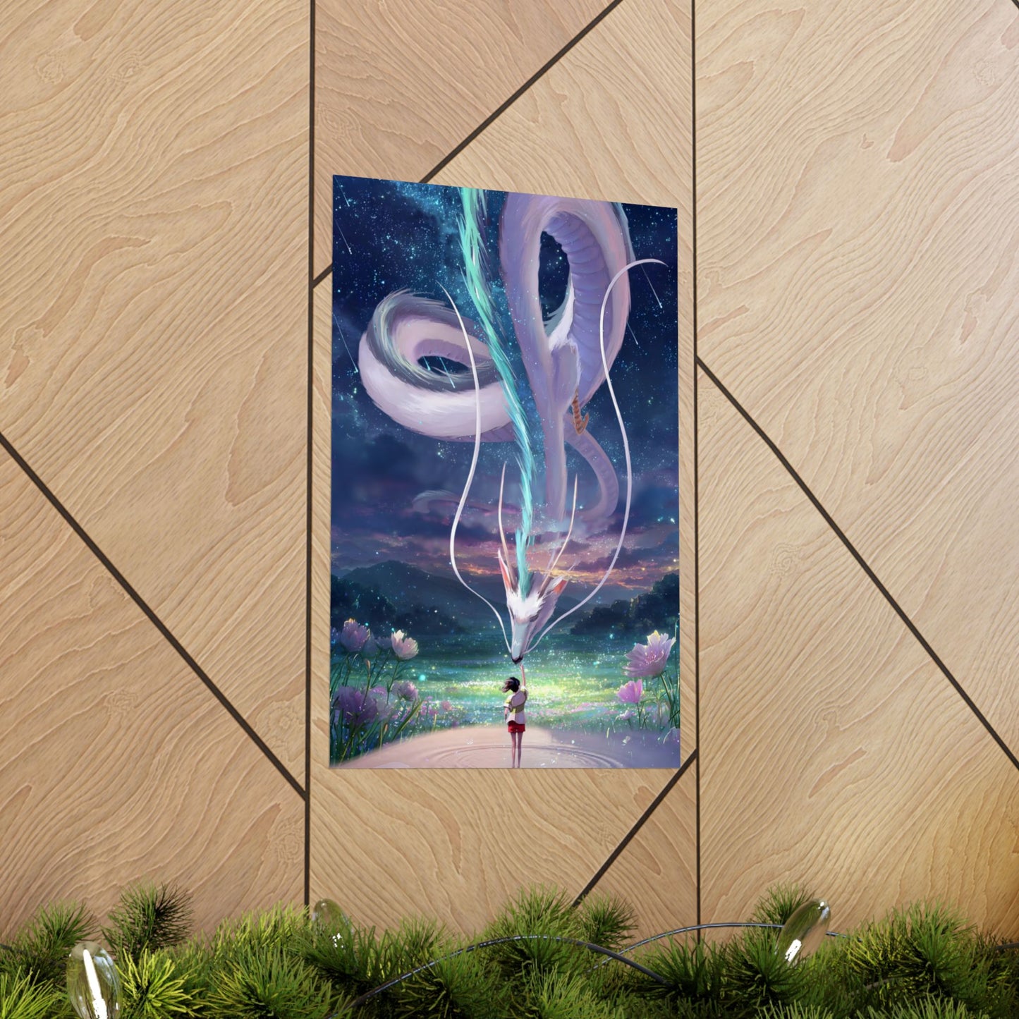 Matte Vertical Poster — Water Spirit Dragon Encounter Wall Art