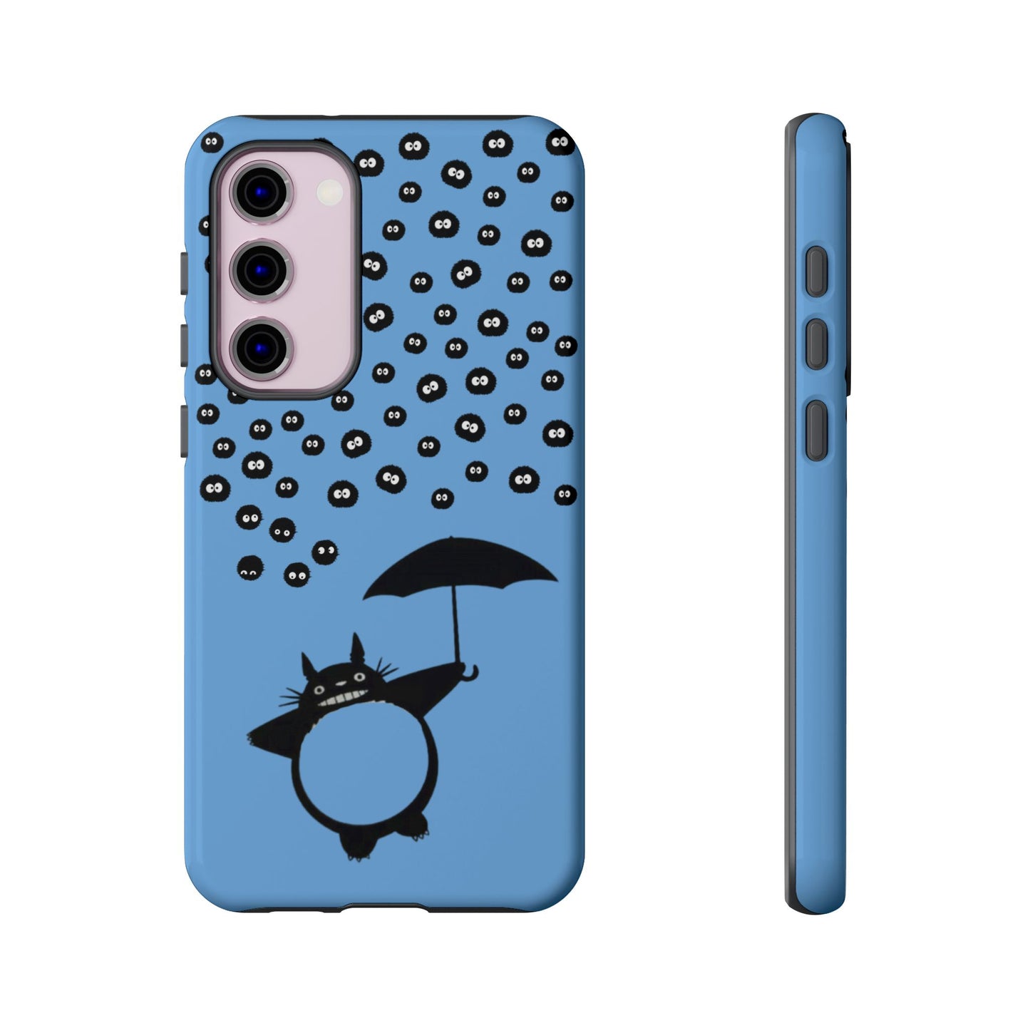 Totoro Umbrella Phone Case – Studio Ghibli-Inspired Totoro Soot Sprite Design
