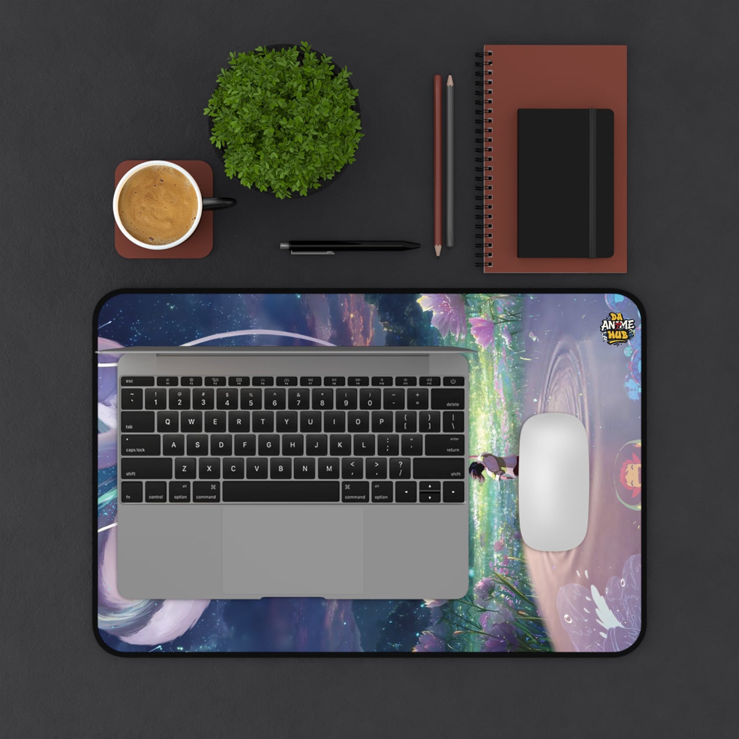 Ghibli-Inspired Desk Mat — Dreamy Haku & Chihiro Artwork