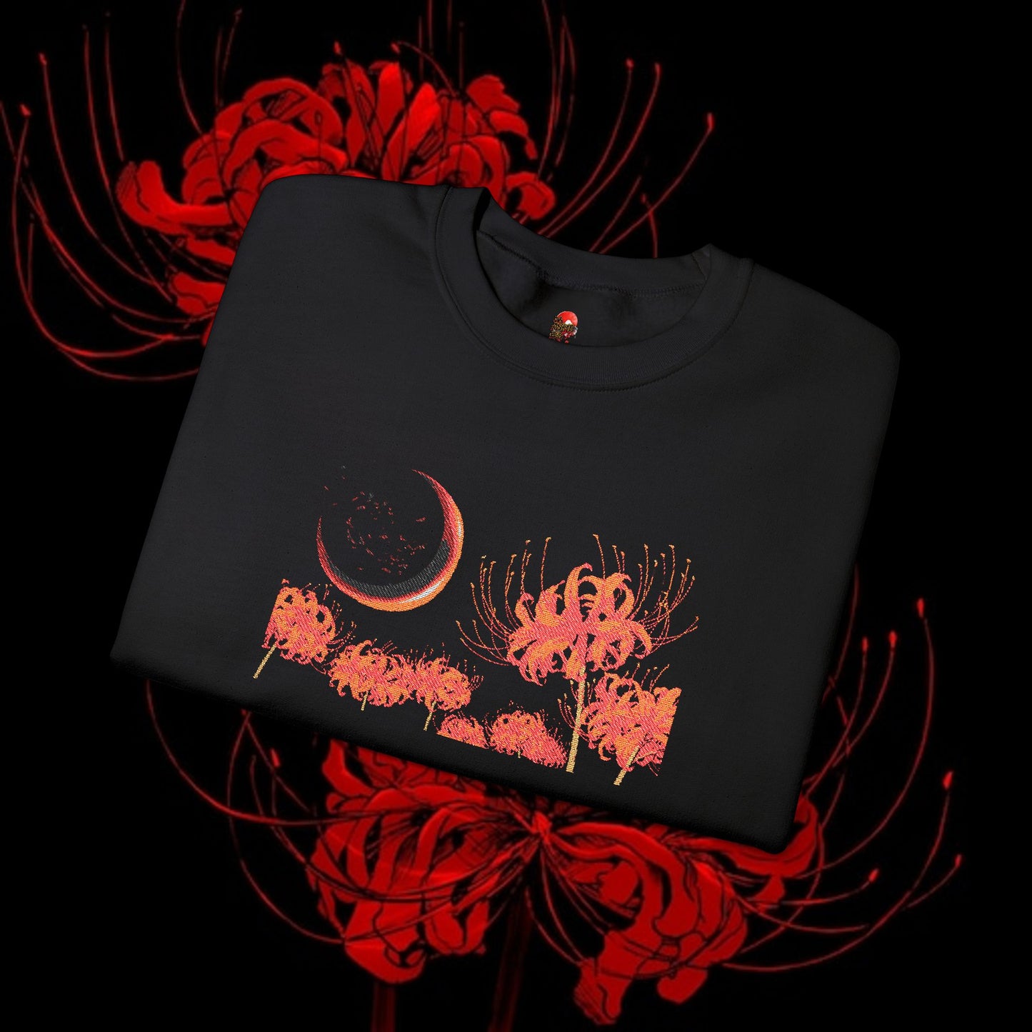 Tokyo Ghoul-Inspired Spider Lily Sweatshirt — Rize & Touka Anime Crewneck