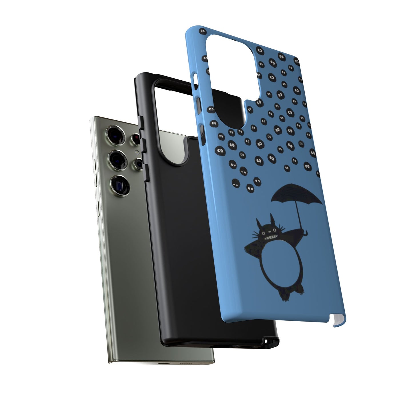 Totoro Umbrella Phone Case – Studio Ghibli-Inspired Totoro Soot Sprite Design