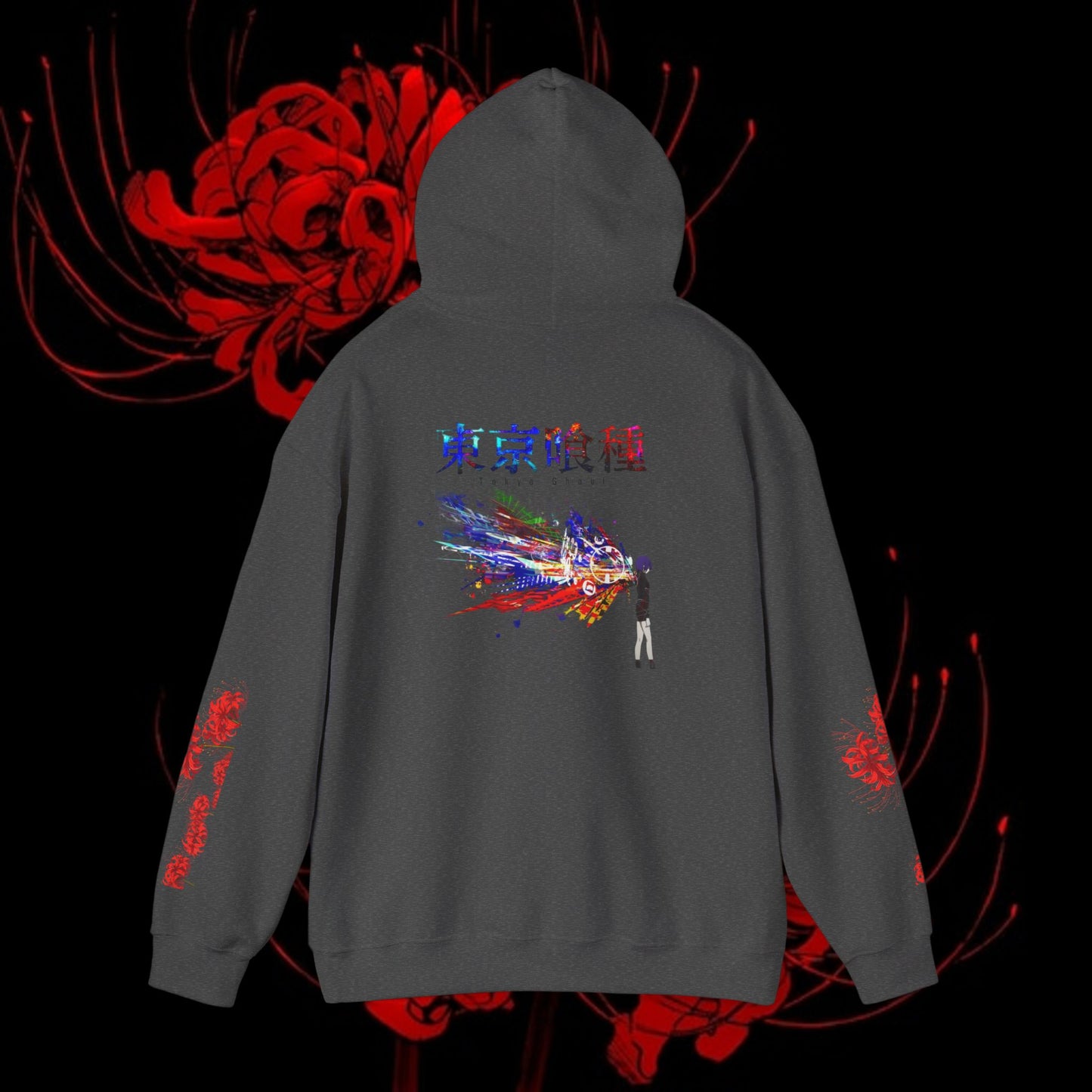 Kaneki's Duality Hoodie — Rize & Touka Red Spider Lily Sweatshirt