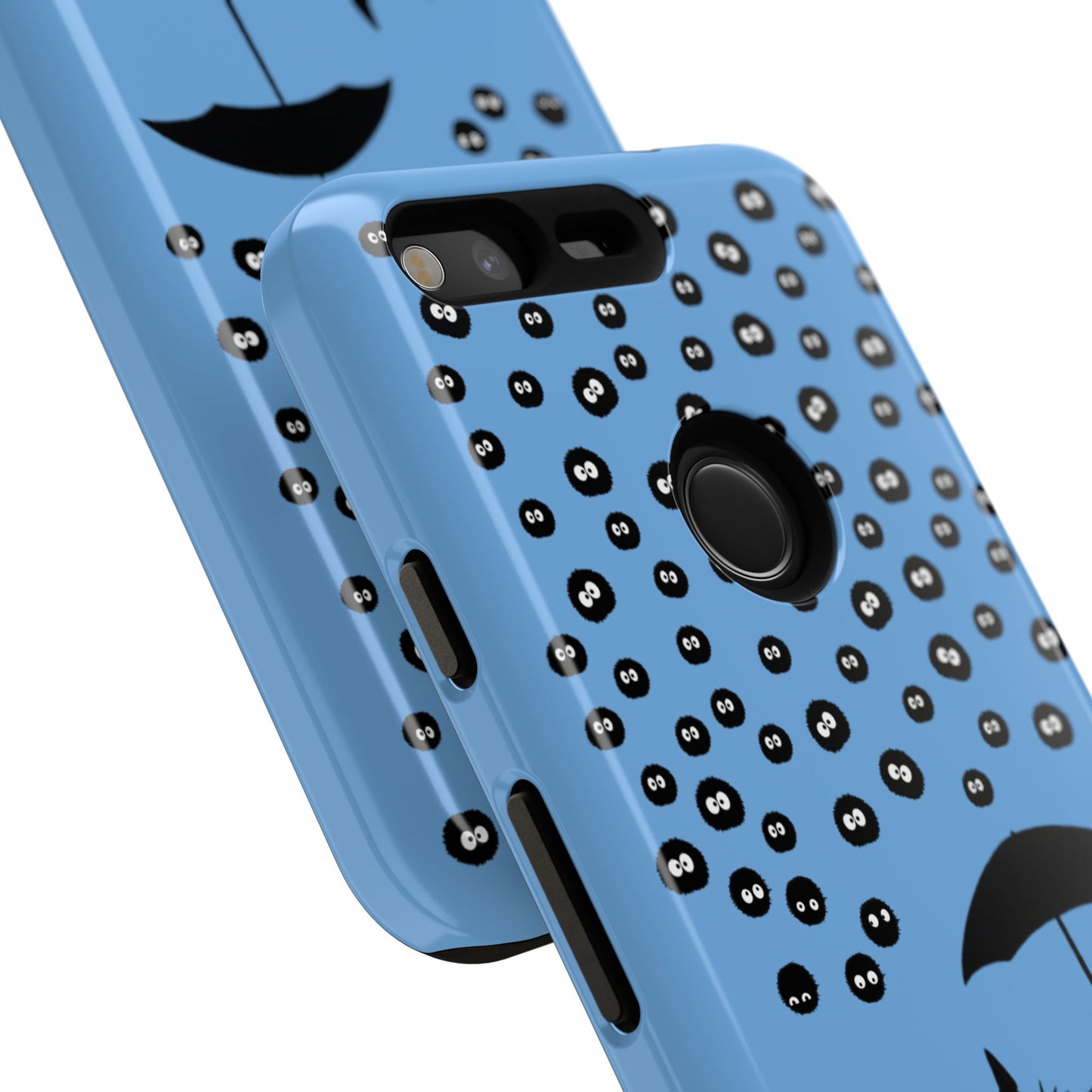 Totoro Umbrella Phone Case – Studio Ghibli-Inspired Totoro Soot Sprite Design